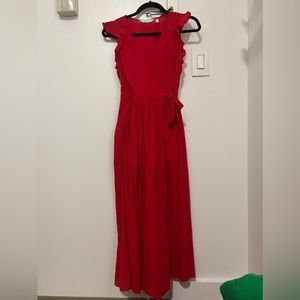 & Other Stories Wrap Cotton Dress in Red | 0